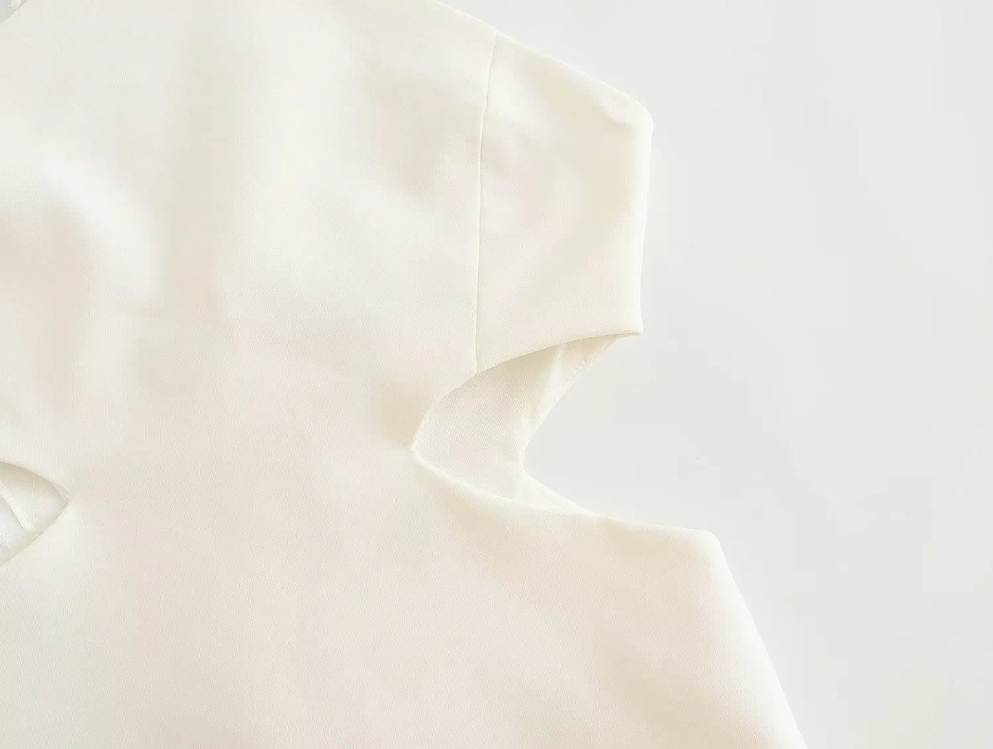 White Halter Cut Out Top - Nxt Moda