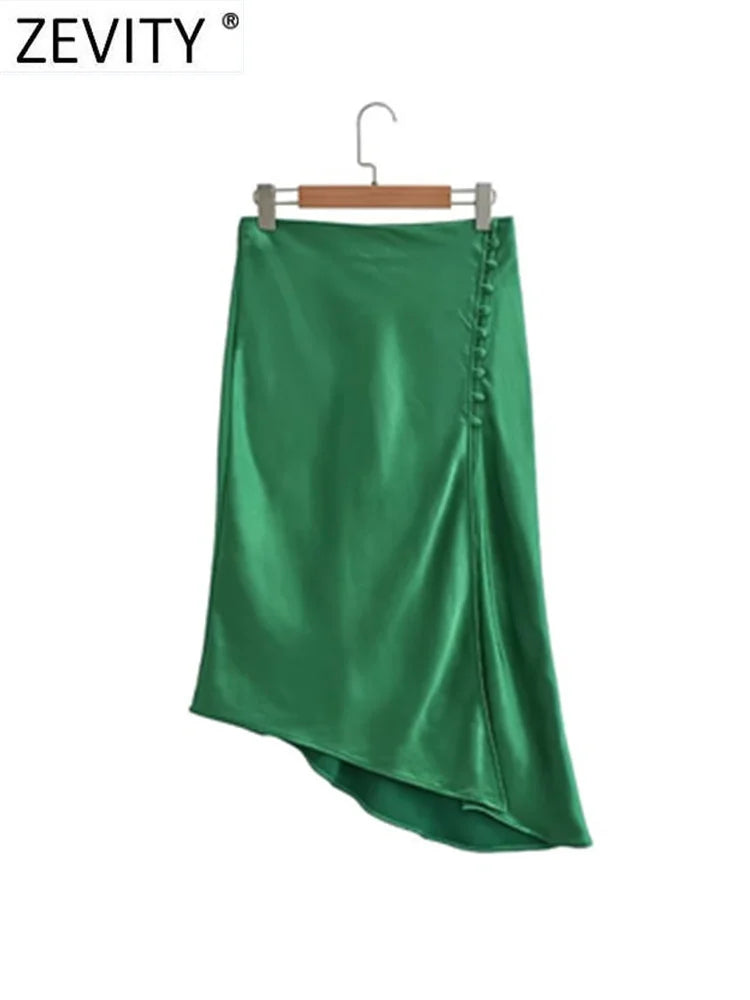 Zevity Elegant French Midi Skirt - Nxt Moda