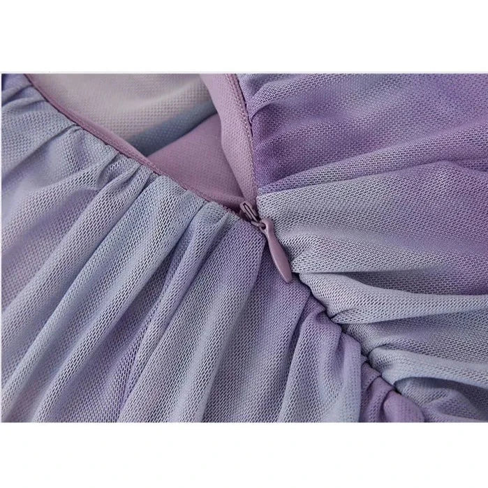 One Strap Purple Gradient Dress - Nxt Moda