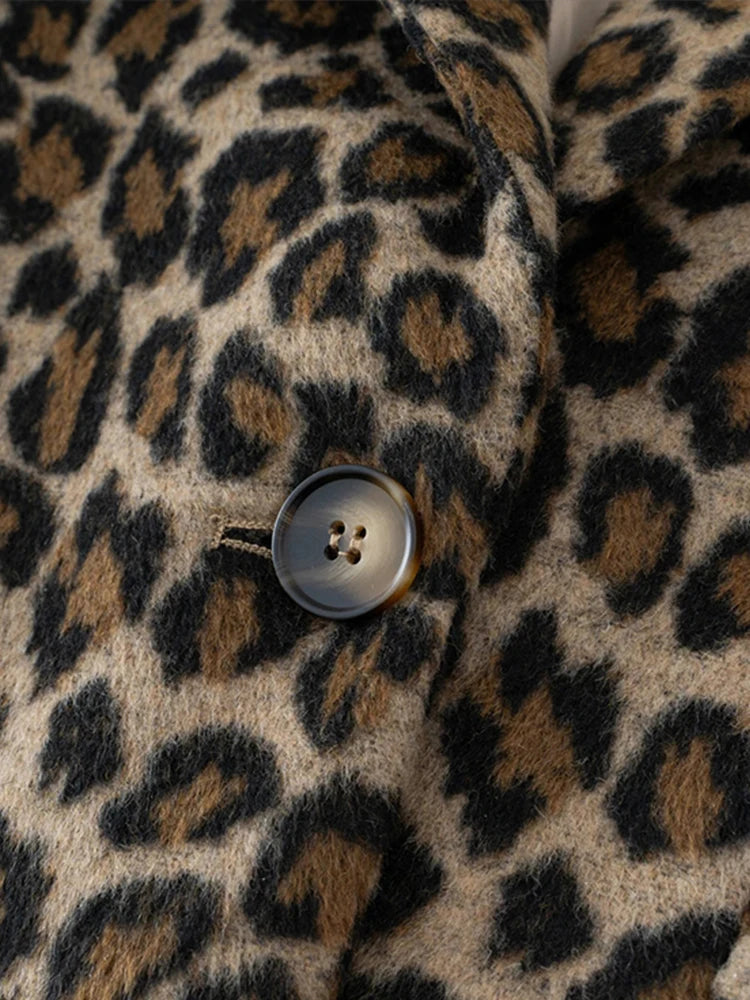 Vintage Leopard Faux Fur Coat