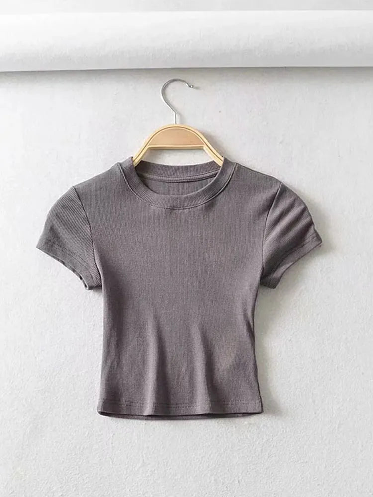 Short-sleeve T-shirt Crop Tops - Nxt Moda