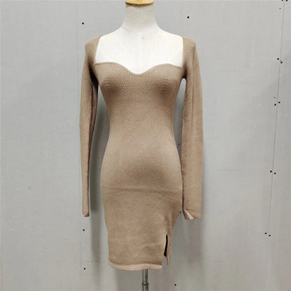 Tossy Knit White Sweater Dress - Nxt Moda