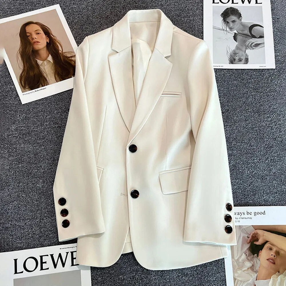 Solid Elegant Ladies Blazer - Nxt Moda