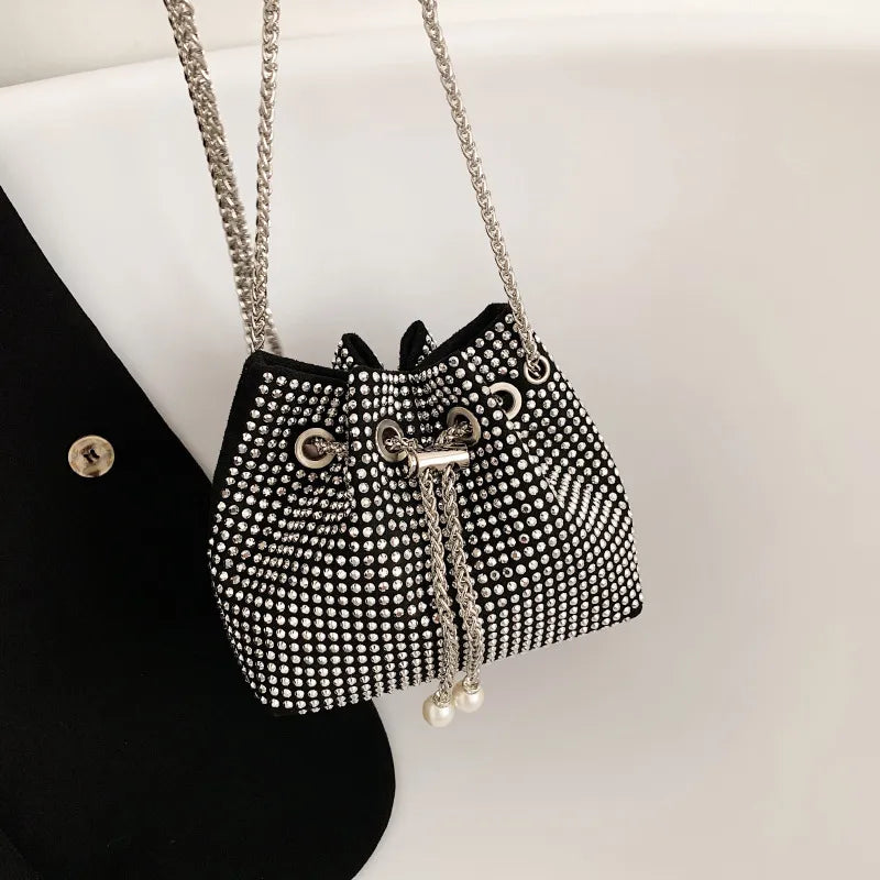 Rhinestone Bucket Bag - Nxt Moda