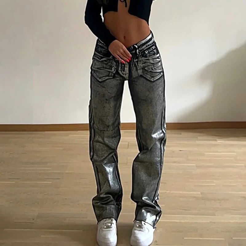 BIIKPIIK Straight Baggy Jeans - Nxt Moda