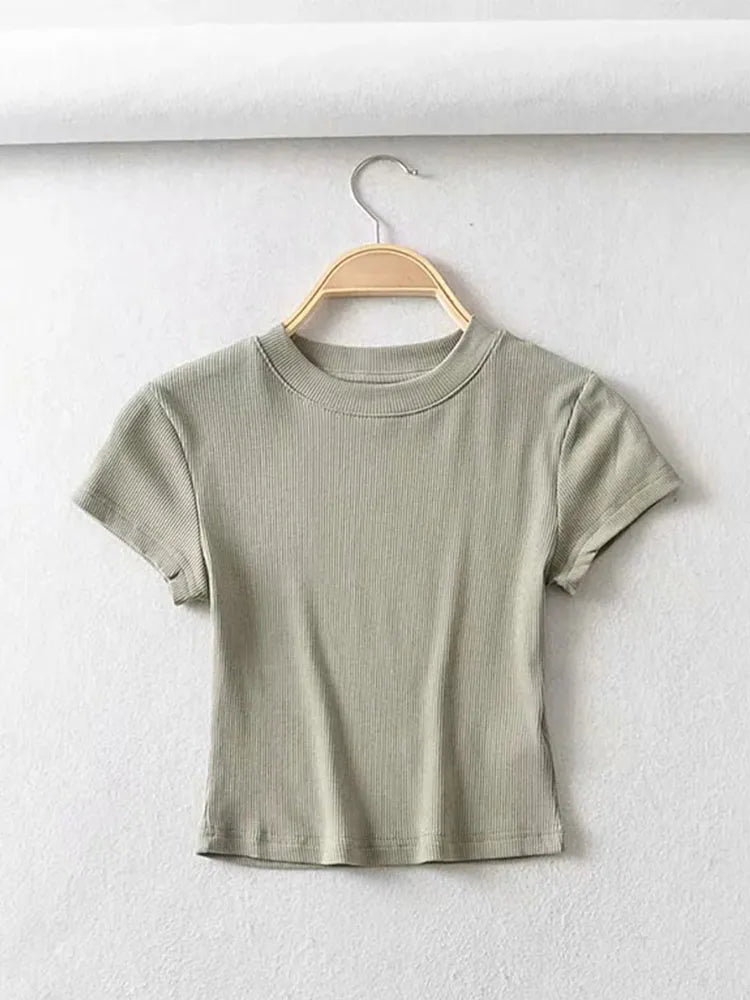 Short-sleeve T-shirt Crop Tops - Nxt Moda