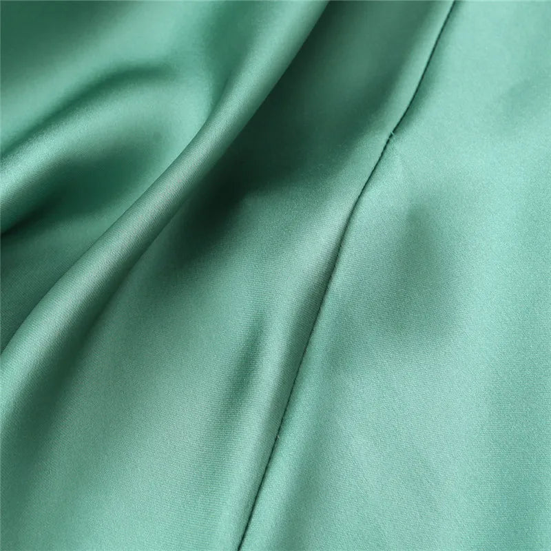 Jade Green Satin Dress - Nxt Moda