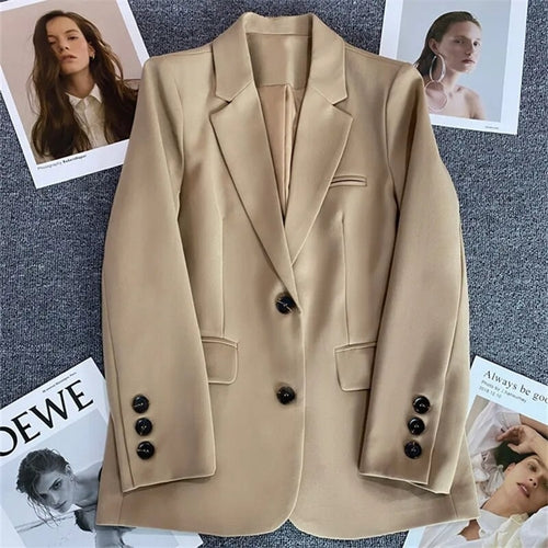 Solid Elegant Ladies Blazer - Nxt Moda