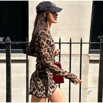 Chic Leopard Mini Dress - Nxt Moda