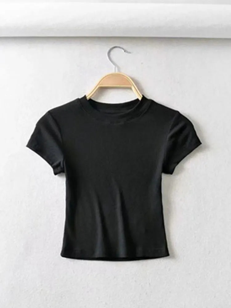 Short-sleeve T-shirt Crop Tops - Nxt Moda