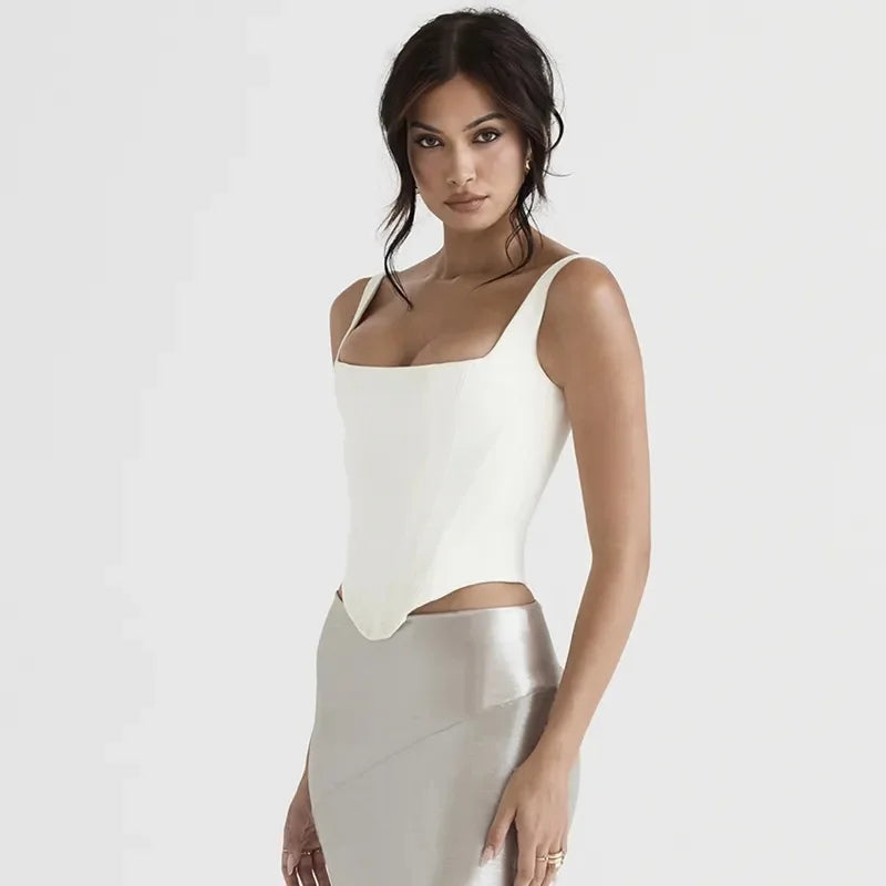 Square Neck Bandage Top - Nxt Moda