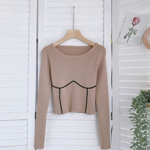 SINGREINY Women Knitted Scoop Neck Sweater - Nxt Moda