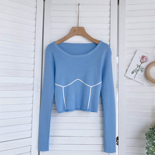 SINGREINY Women Knitted Scoop Neck Sweater - Nxt Moda