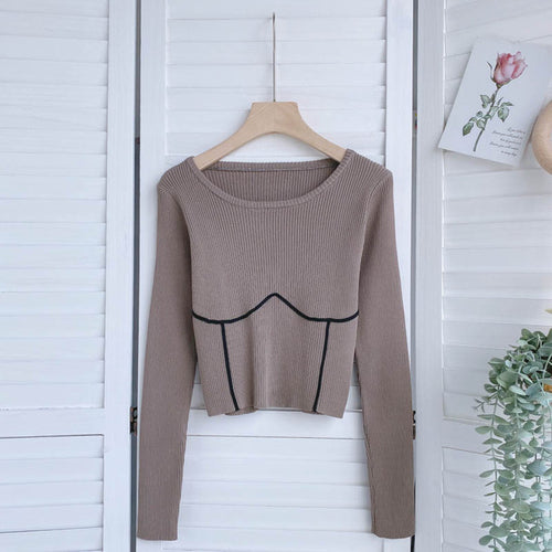 SINGREINY Women Knitted Scoop Neck Sweater - Nxt Moda