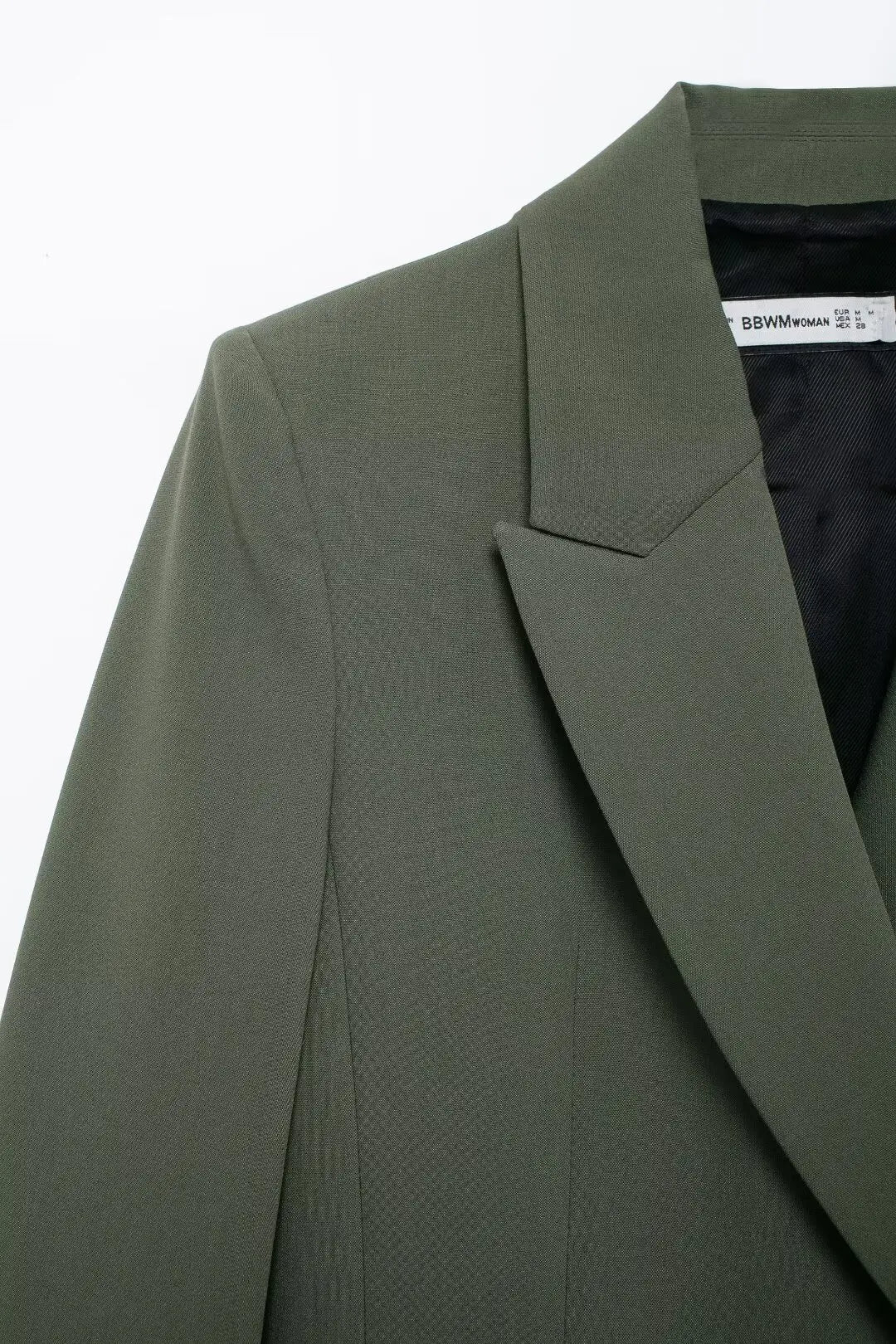 Olive 2-Piece Double-Breasted Blazer and Straight Pants Set