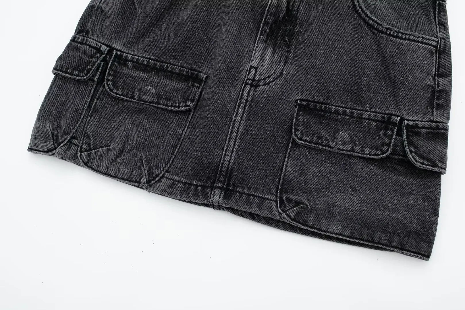 Denim Cargo Mini Skirt - Nxt Moda