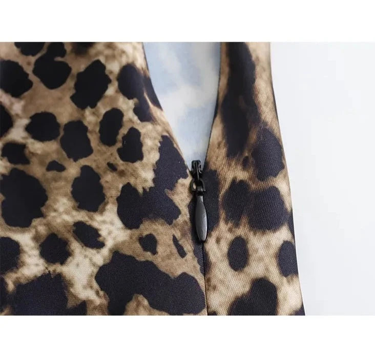 Vintage Leopard Print Midi Skirt - Nxt Moda