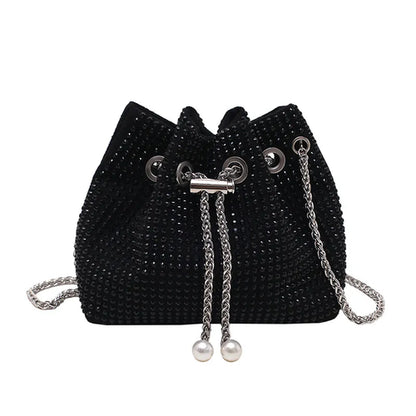 Rhinestone Bucket Bag - Nxt Moda