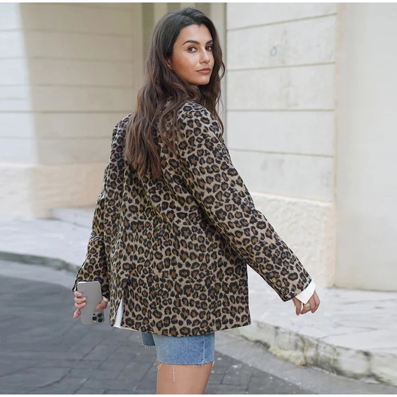 Vintage Leopard Faux Fur Coat