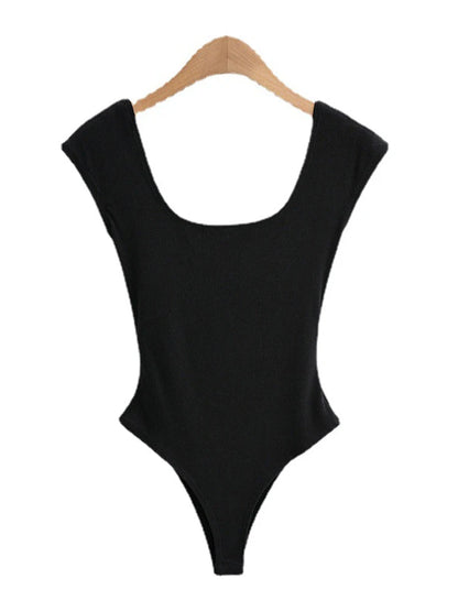 Casual Basic Backless Bodysuit - Nxt Moda