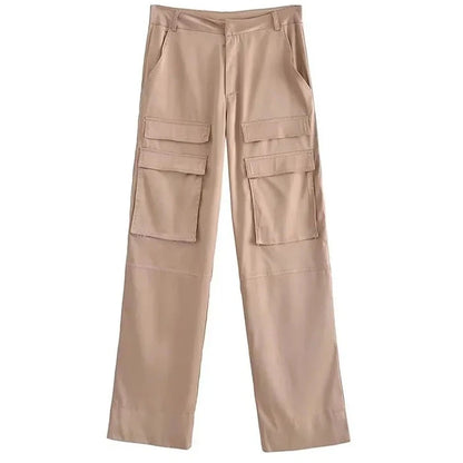 Satin Cargo Pants - Nxt Moda