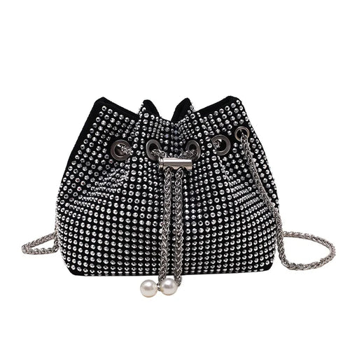 Rhinestone Bucket Bag - Nxt Moda