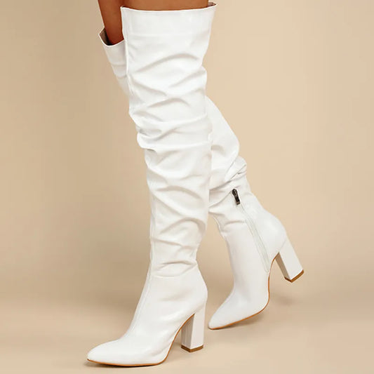 ZLMIAO - Over-The-Knee Women Genuine Boots - Nxt Moda