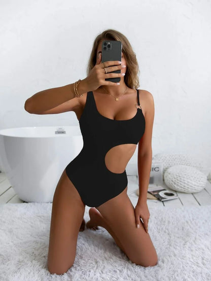 Sexy Hollow Triangle One Piece Swimsuit - Nxt Moda