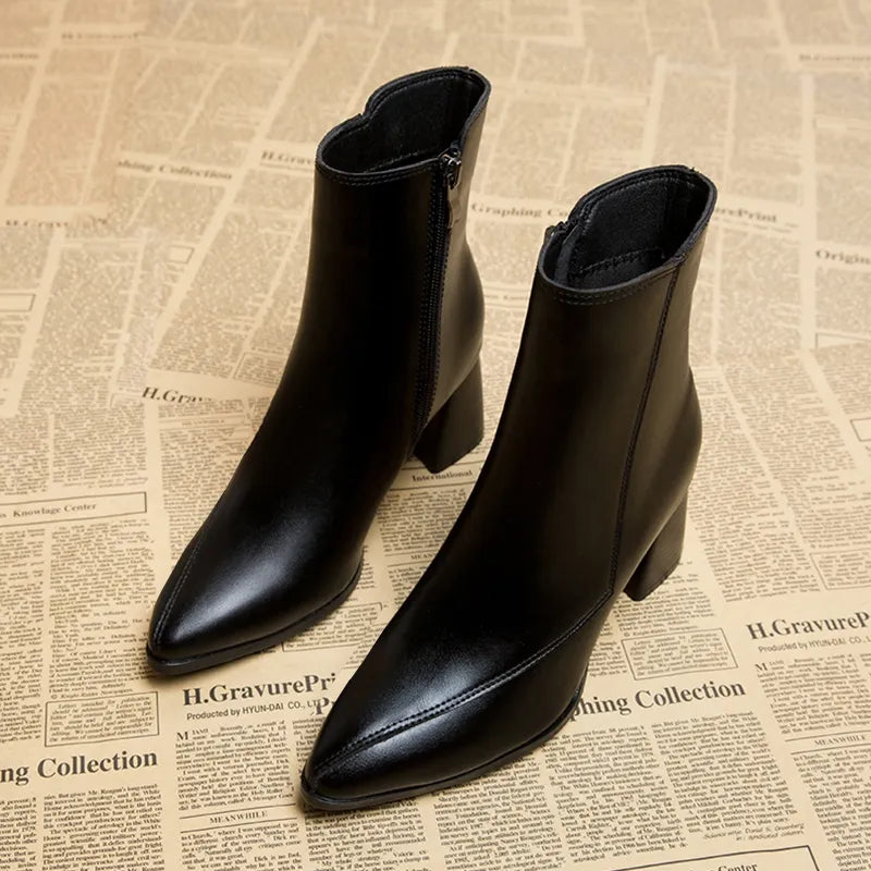 London Pointed Ankle Boots - Nxt Moda