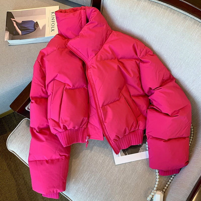 Bright Fuchsia Warm Parka Coat - Nxt Moda