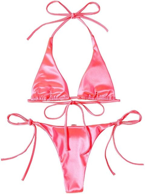 Women Sexy Micro Mini Thong Halter Bikini Set - Nxt Moda