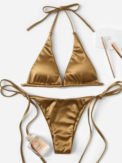 Women Sexy Micro Mini Thong Halter Bikini Set - Nxt Moda