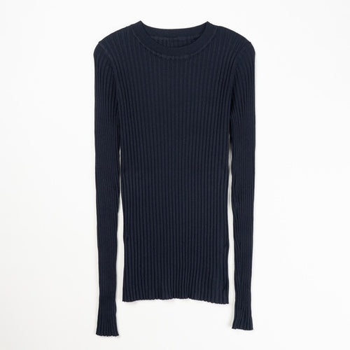 Women Sweater Pullover Basic Rib Sweater - Nxt Moda