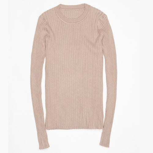 Women Sweater Pullover Basic Rib Sweater - Nxt Moda