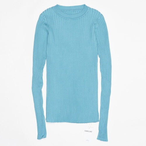 Women Sweater Pullover Basic Rib Sweater - Nxt Moda