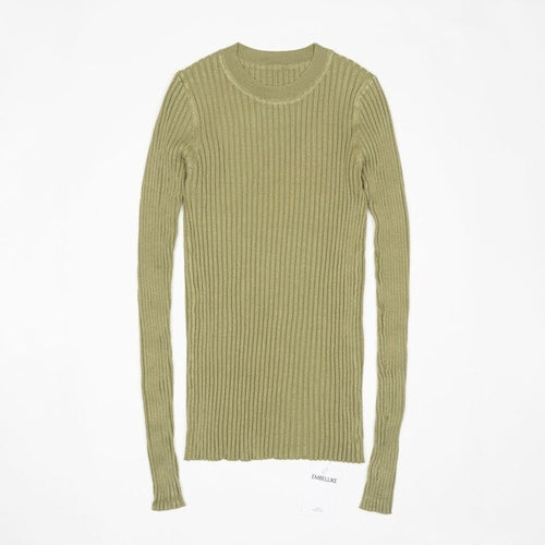 Women Sweater Pullover Basic Rib Sweater - Nxt Moda