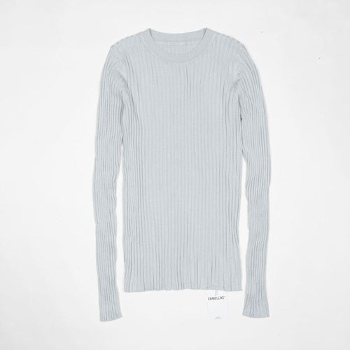 Women Sweater Pullover Basic Rib Sweater - Nxt Moda