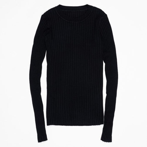 Women Sweater Pullover Basic Rib Sweater - Nxt Moda