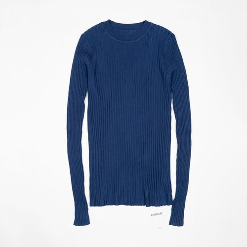 Women Sweater Pullover Basic Rib Sweater - Nxt Moda