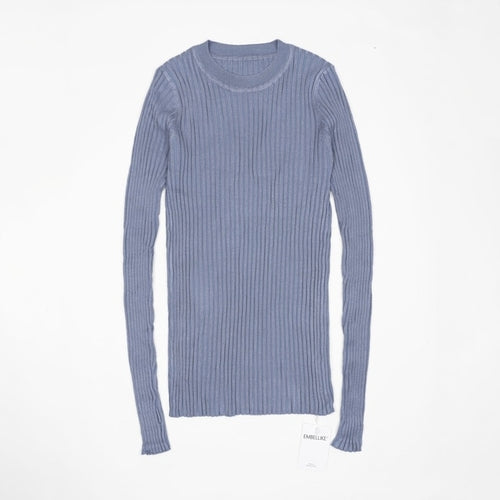 Women Sweater Pullover Basic Rib Sweater - Nxt Moda