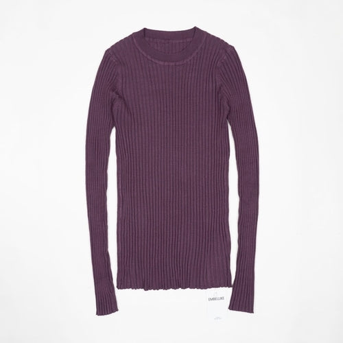 Women Sweater Pullover Basic Rib Sweater - Nxt Moda