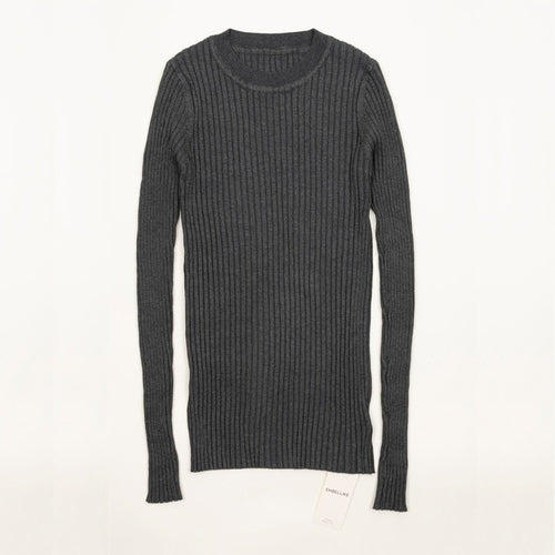 Women Sweater Pullover Basic Rib Sweater - Nxt Moda