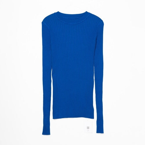 Women Sweater Pullover Basic Rib Sweater - Nxt Moda