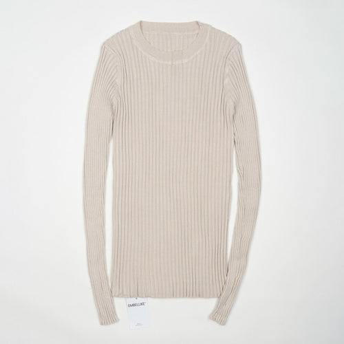 Women Sweater Pullover Basic Rib Sweater - Nxt Moda