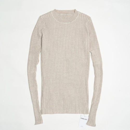 Women Sweater Pullover Basic Rib Sweater - Nxt Moda