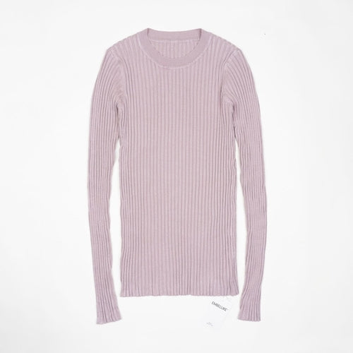 Women Sweater Pullover Basic Rib Sweater - Nxt Moda