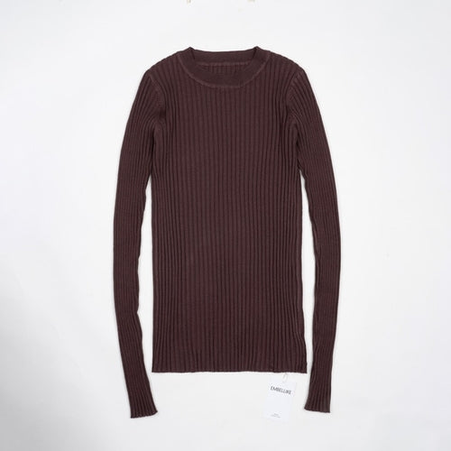 Women Sweater Pullover Basic Rib Sweater - Nxt Moda